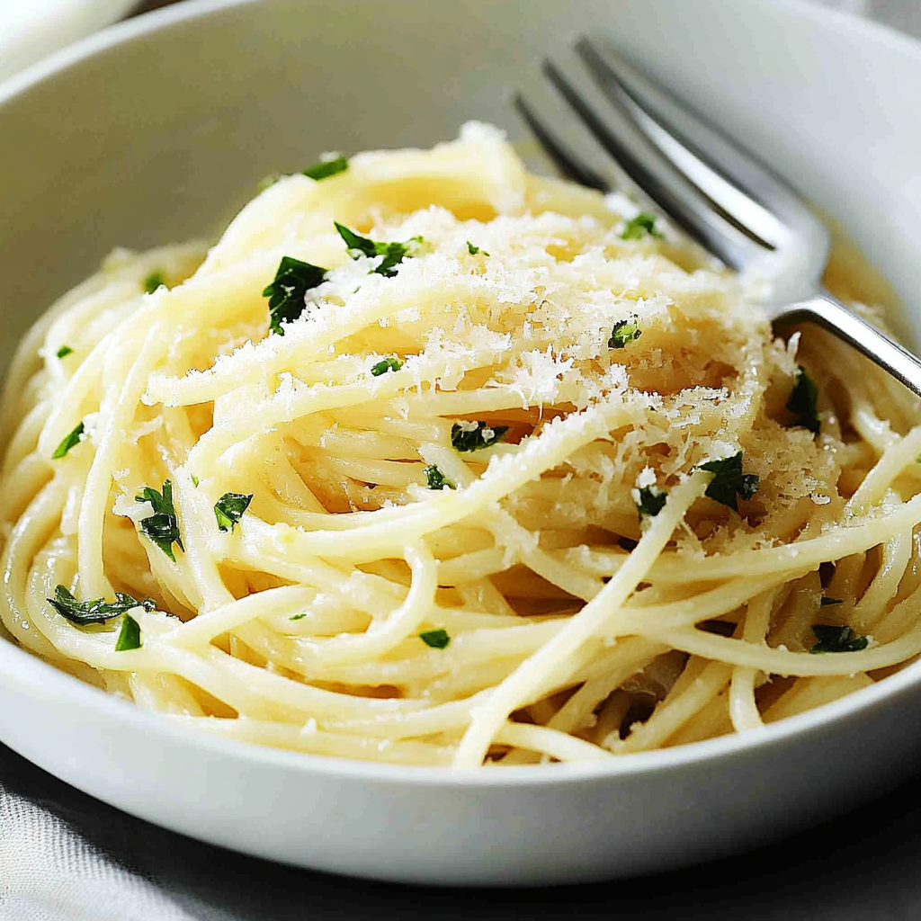 Recipe preparation for Lemon- Garlic Linguine