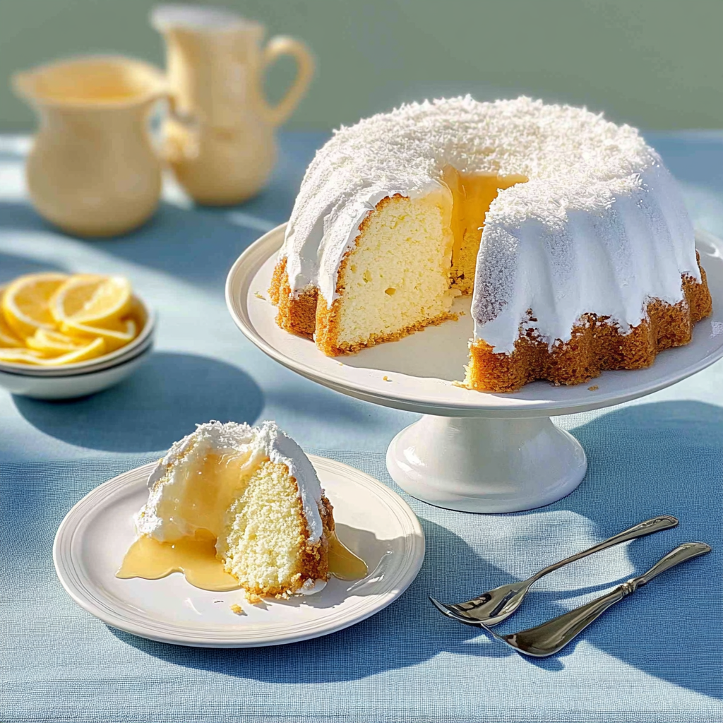 Recipe preparation for Lemon Angel Food Cake
