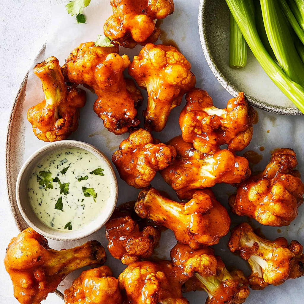 Recipe preparation for Cauliflower Wings