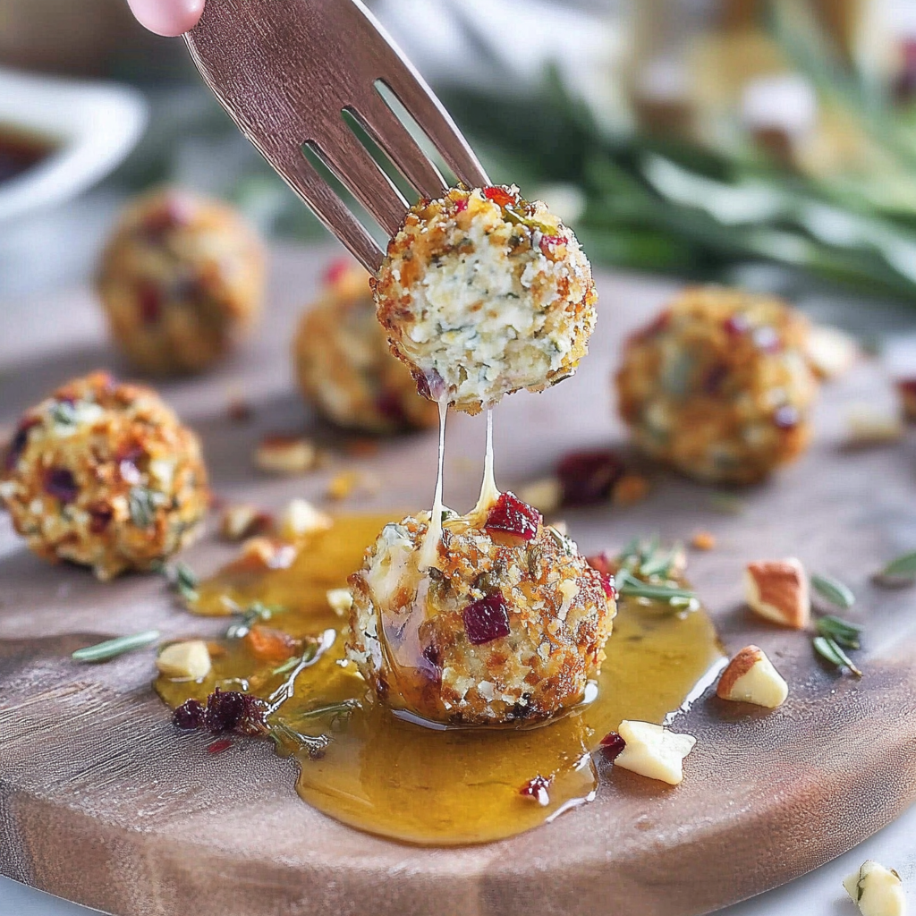 Recipe preparation for Mini Goat Cheese Balls