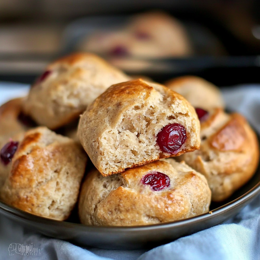 Recipe preparation for Apple Cranberry Dinner Rolls