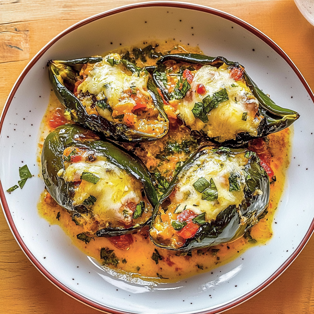 Recipe preparation for Baked Chiles Rellenos