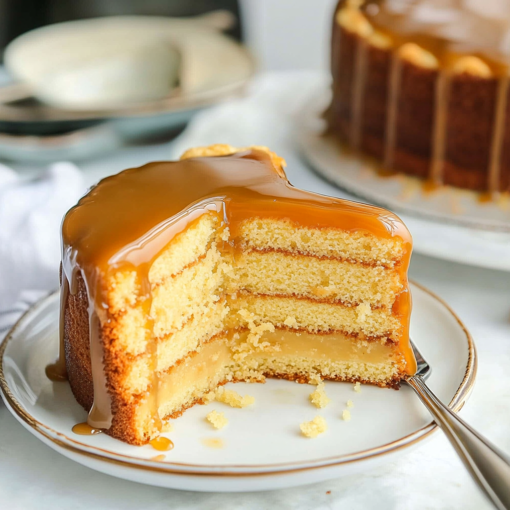 Recipe preparation for Caramel Cake