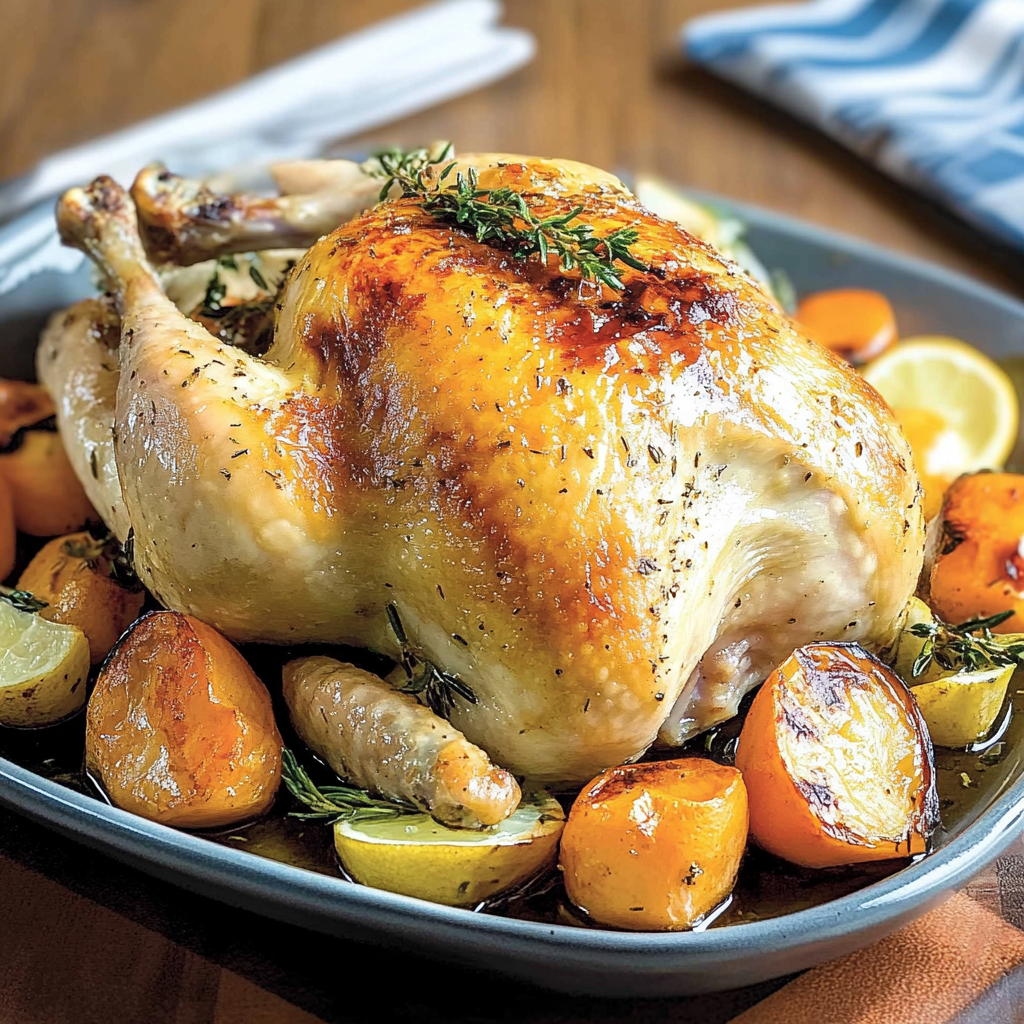 Recipe preparation for Lemon Roasted Spring Chicken