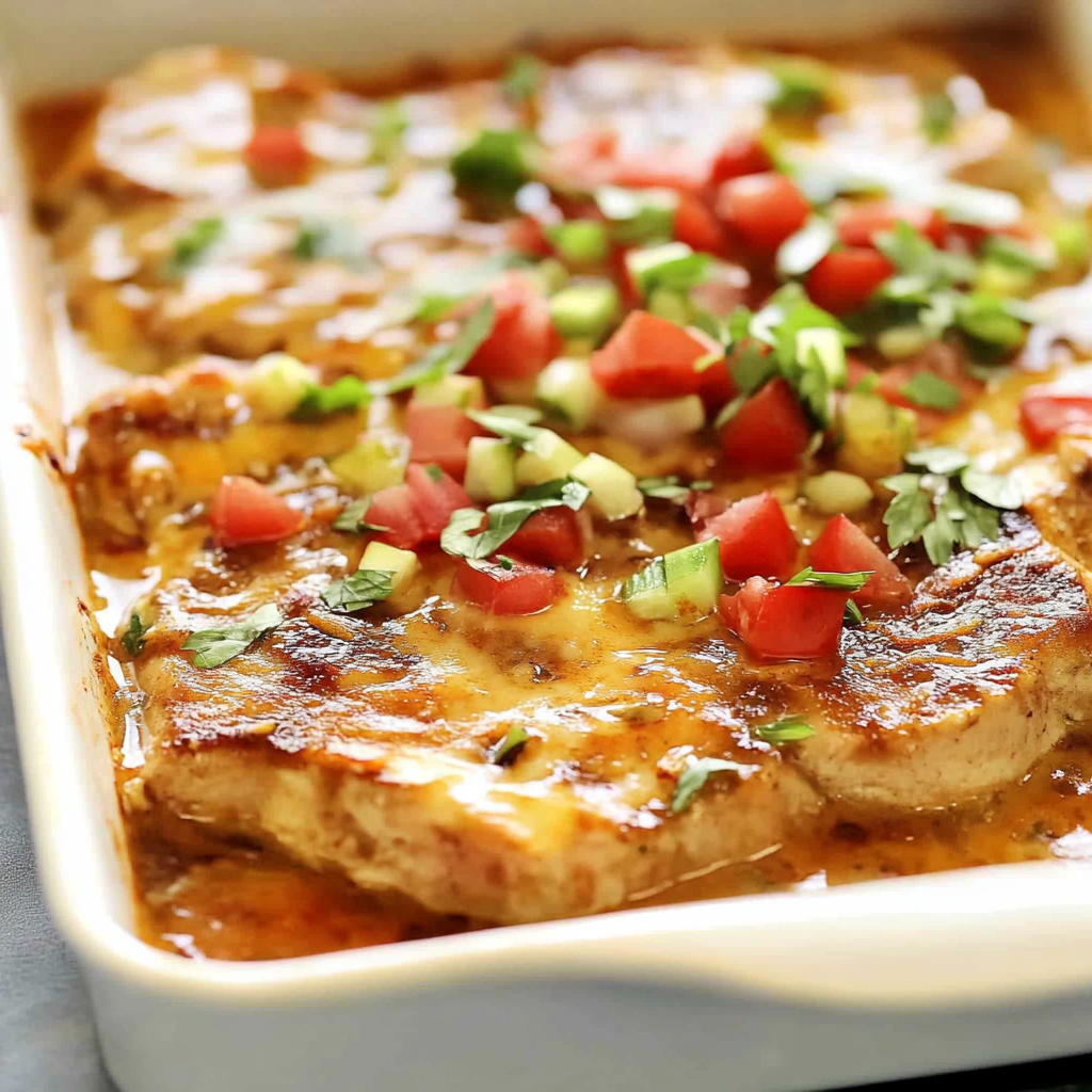 Recipe preparation for Fiesta Pork Chops