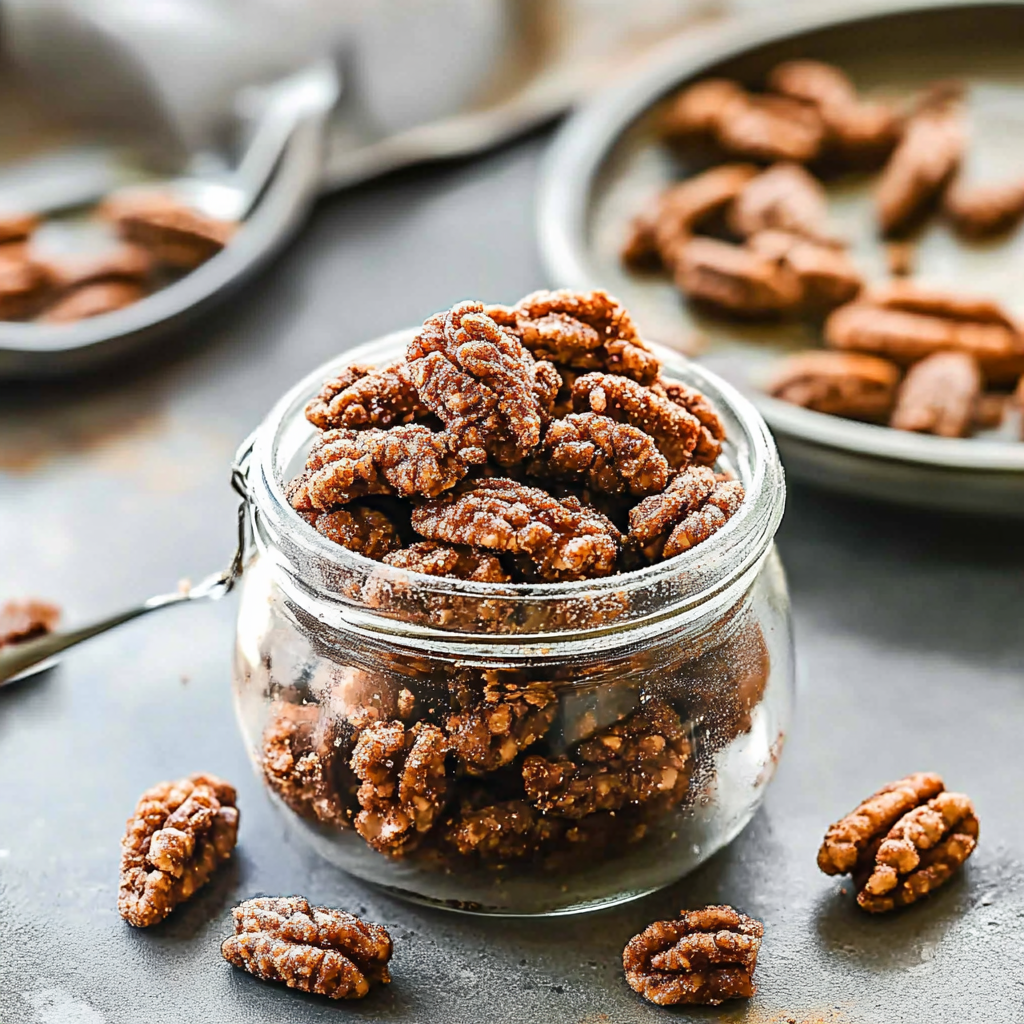 Recipe preparation for Easy Candied Pecan
