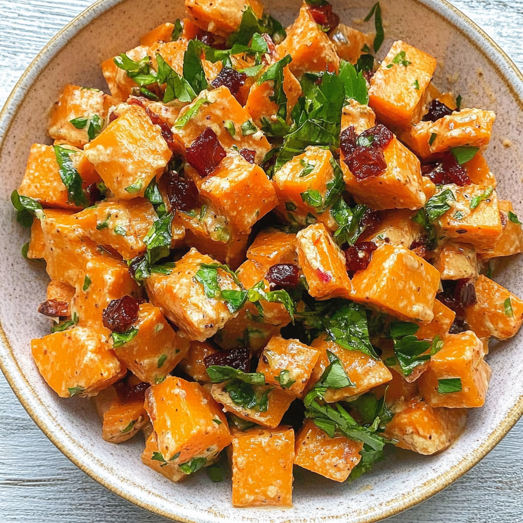 Recipe preparation for Sweet Potato Salad