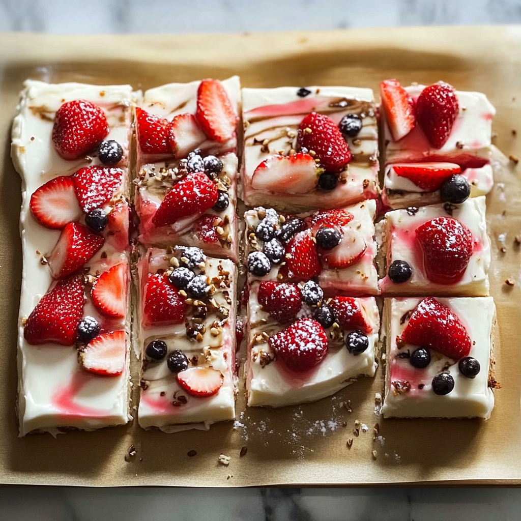 Recipe preparation for Strawberry Yogurt Bark