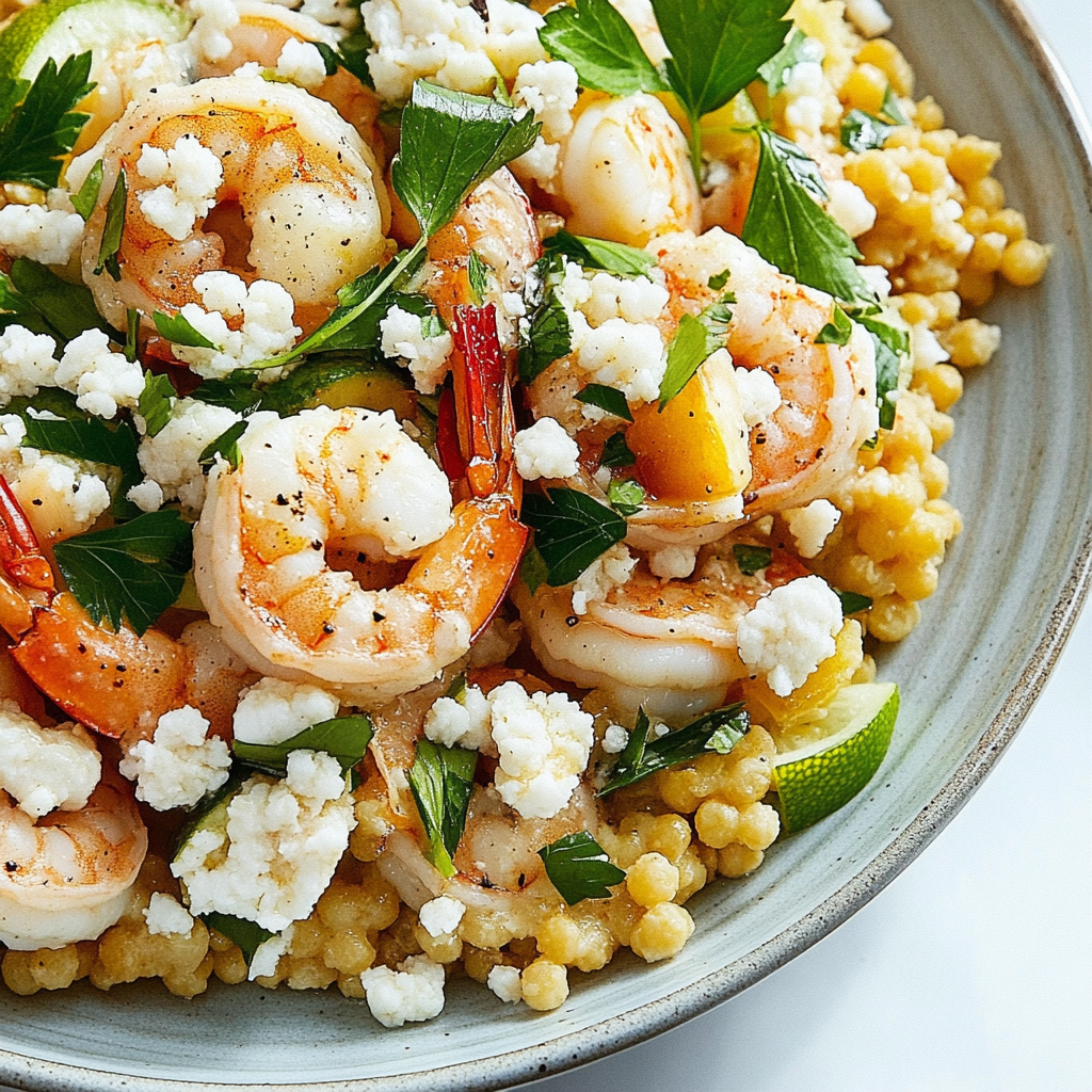Recipe preparation for Shrimp Couscous