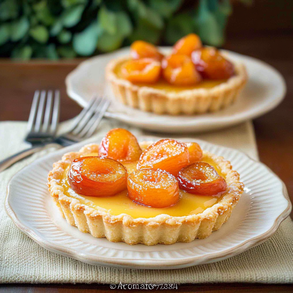 Recipe preparation for Apricot Curd Tartlets