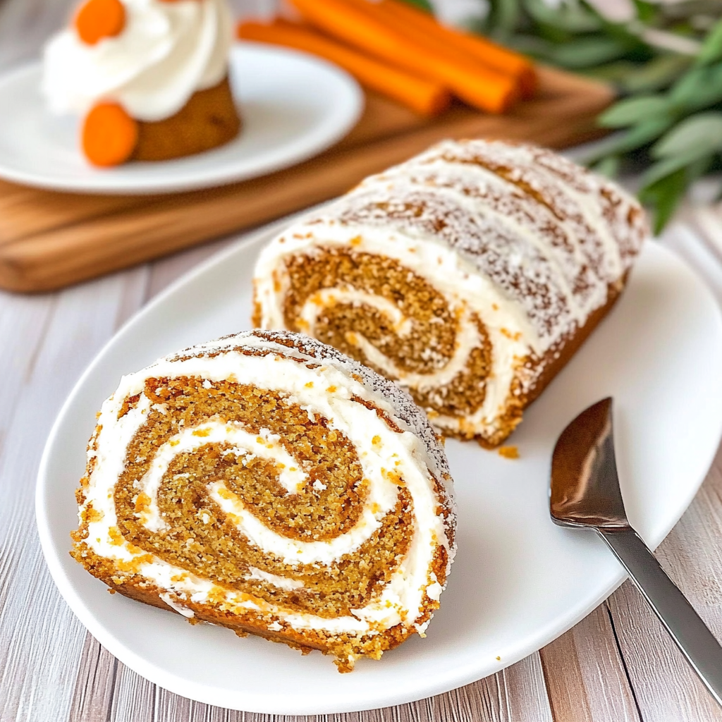 Recipe preparation for Carrot Cake Jelly Roll