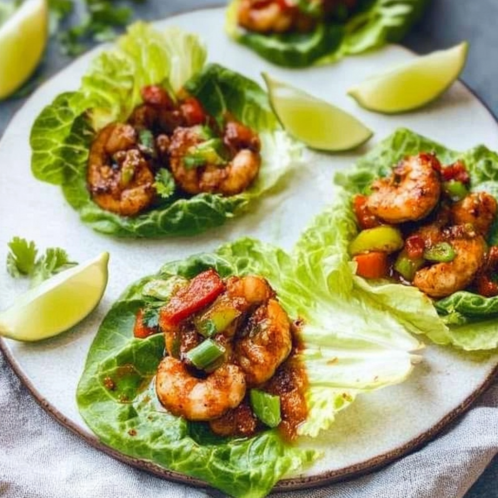 Recipe preparation for Garlic Lime Lettuce Wraps