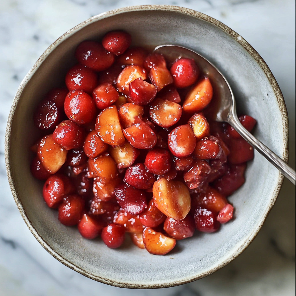 Recipe preparation for Simple Red Fruit Salad