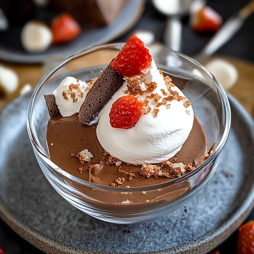 Recipe preparation for Chocolate Marshmallow Mousse