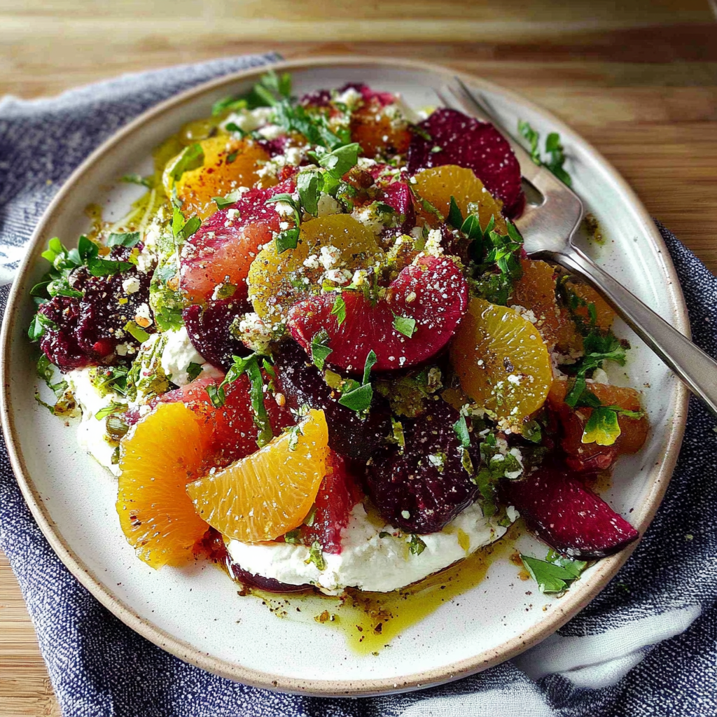 Recipe preparation for Beet and Citrus Salad