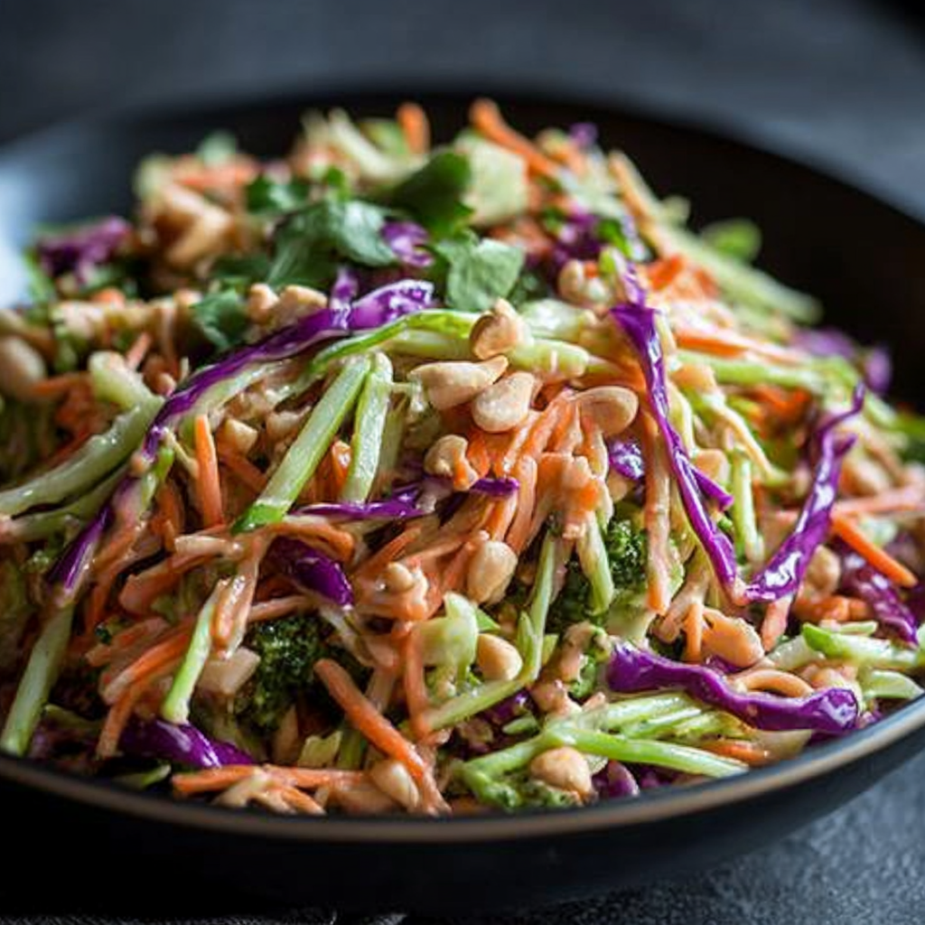 Recipe preparation for Asian Broccoli Slaw