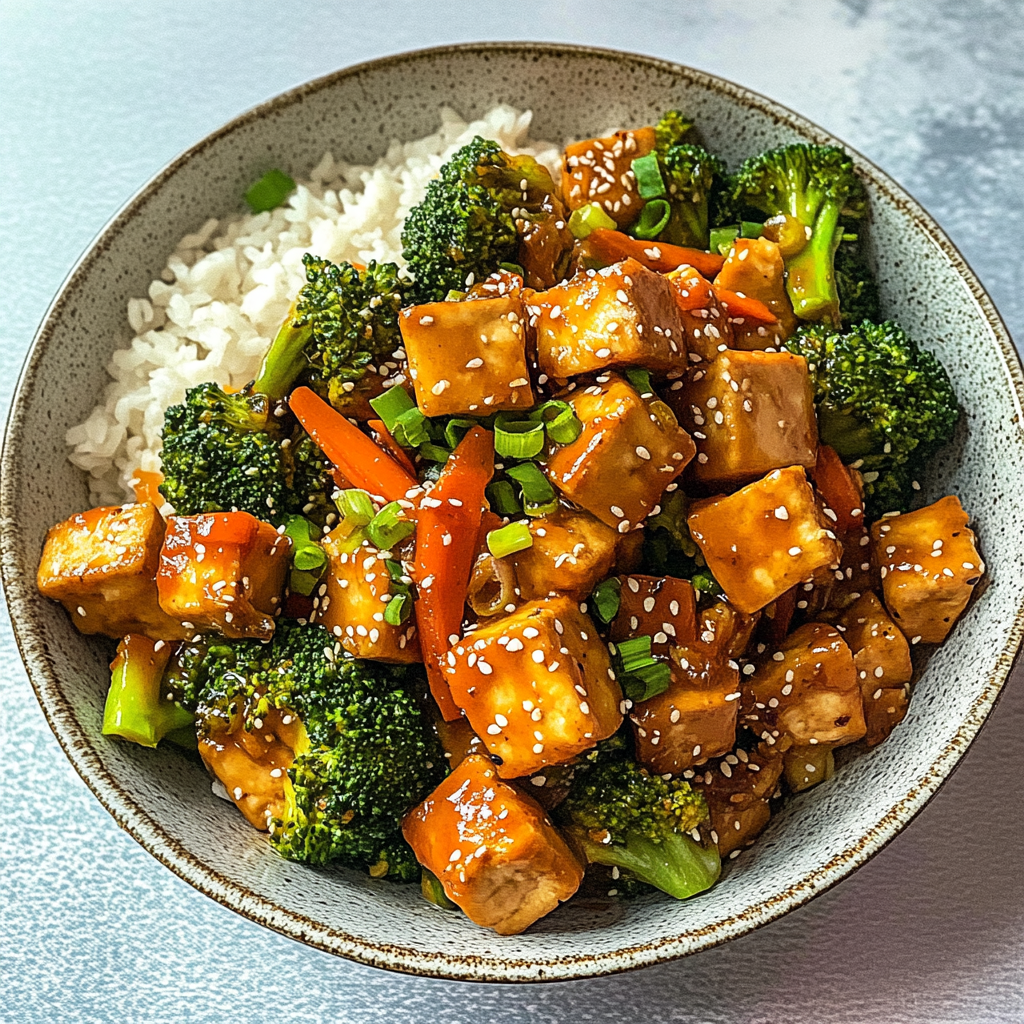 Recipe preparation for Orange Tofu Stir-Fry