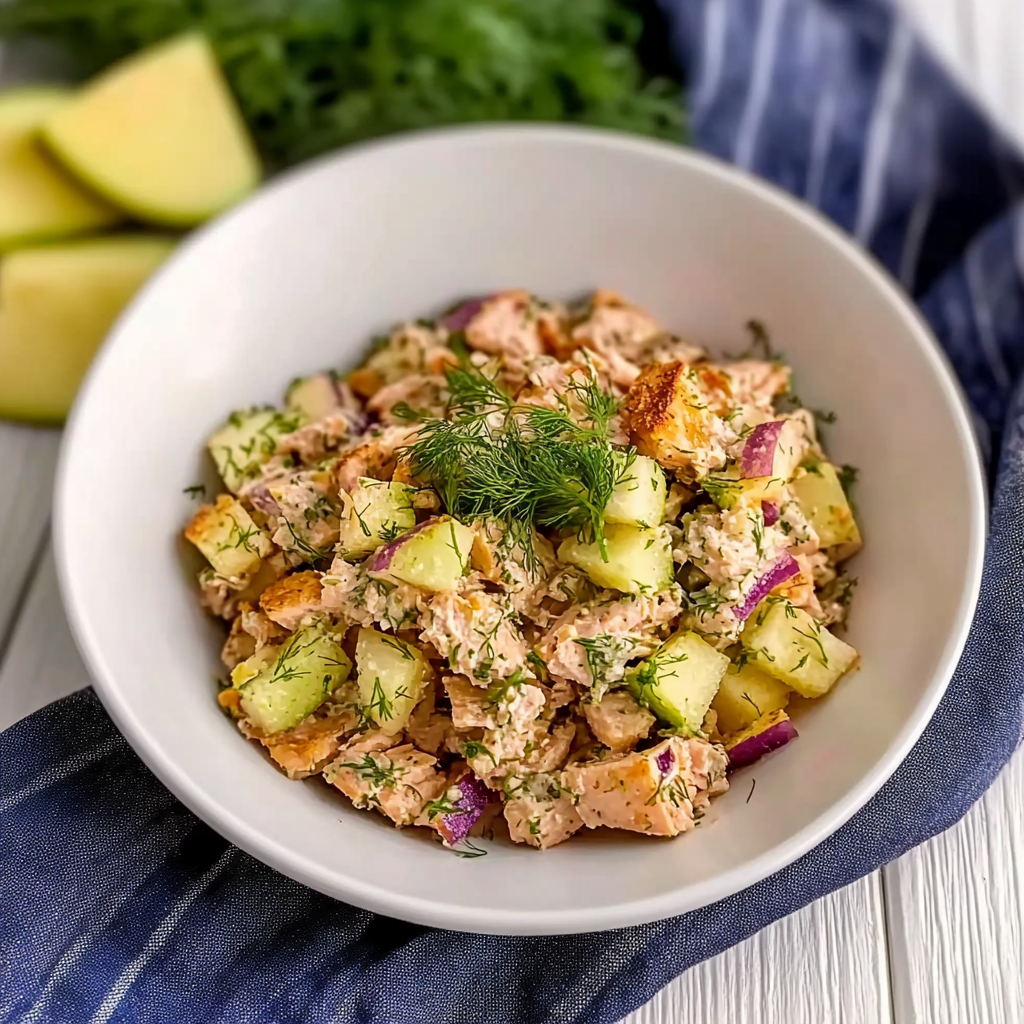 Recipe preparation for Fresh Apple & Dill Tuna Salad