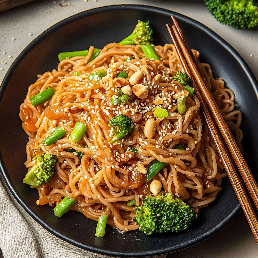 Recipe preparation for Hoisin Garlic Noodles
