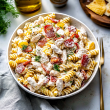 Chicken Bacon Ranch Pasta Salad